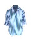 Frank & Eileen Eileen Stripe-pattern Shirt In Blue