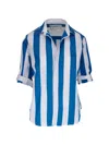 Frank & Eileen Eileen Vertical-stripe Shirt In Blue