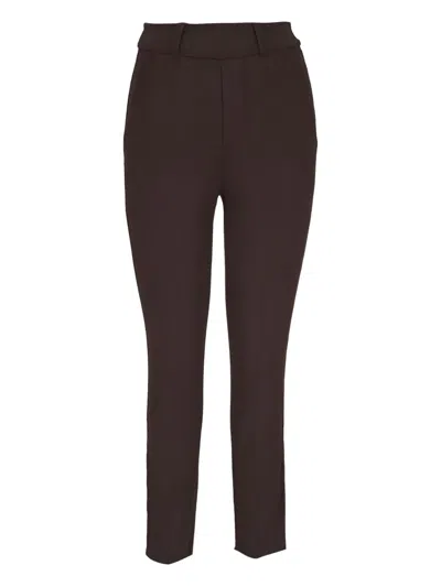 Frank & Eileen Elasticated-waistband Trousers In Brown