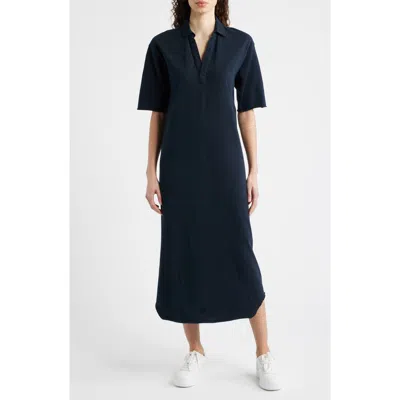 Frank & Eileen Emma Johnny Collar Maxi Dress In Blue