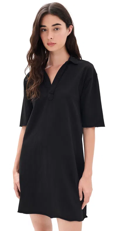 Frank & Eileen Emma Mini Henley Dress Black
