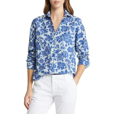 Frank & Eileen Frank Floral Print Cotton Button-up Shirt
