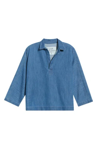 Frank & Eileen Gabi Denim Popover Shirt In Blue