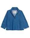 Frank And Eileen Gabi Popover Shirt In Blue