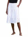 Frank & Eileen Grace Eyelet Midi Skirt In White In White