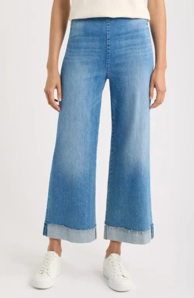 Frank & Eileen Illusion High Waist Wide Leg Jeans In Multi