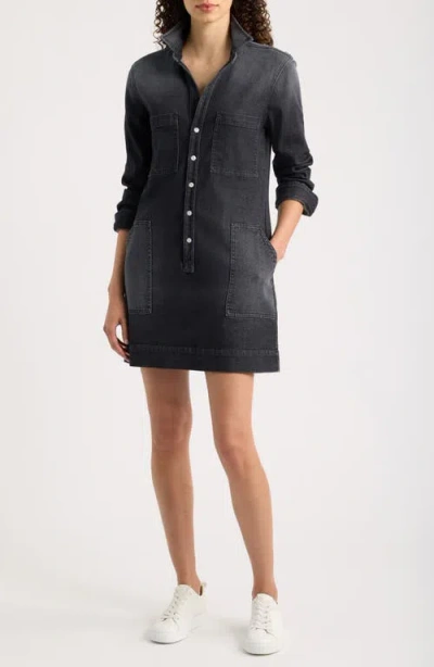 Frank & Eileen Ireland Cotton & Linen Blend Utility Dress In Blue