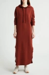 Frank & Eileen James Long Sleeve Hooded Cape Dress In Brown