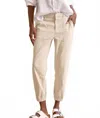 Frank & Eileen Foxrock The Italian Stretch Cotton Utility Joggers In Neutral