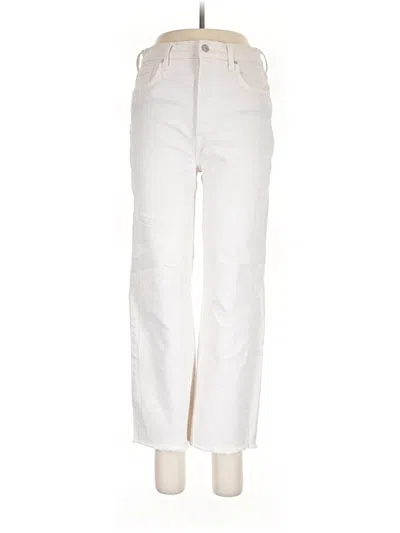 Pre-owned Frank & Eileen Jeans In Ivory