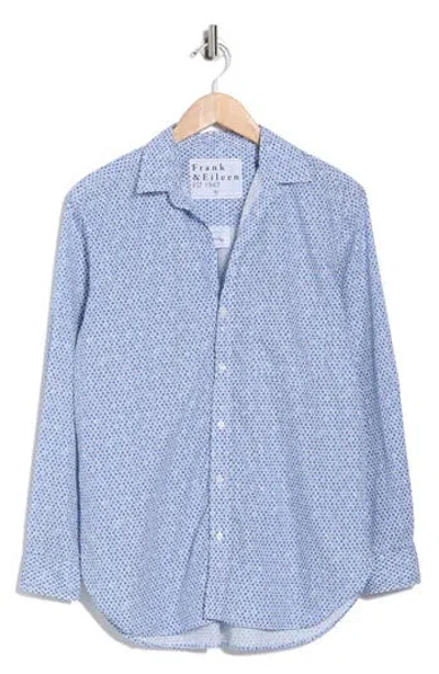Frank & Eileen Joedy Boyfriend Button-up Shirt In Blue