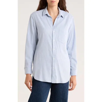 Frank & Eileen Joedy Boyfriend Button-up Shirt In Blue