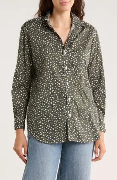 Frank & Eileen Joedy Boyfriend Button-up Shirt In Brown