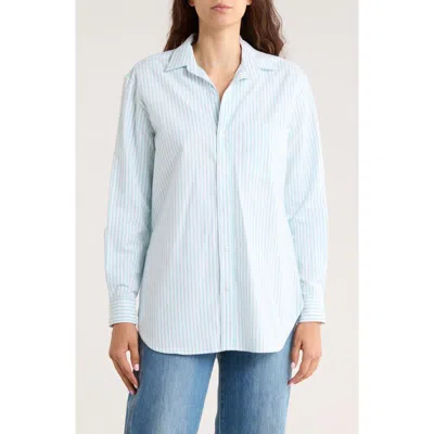 Frank & Eileen Joedy Boyfriend Button-up Shirt In Blue