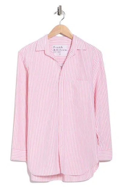 Frank & Eileen Joedy Boyfriend Cotton Button-up Shirt In Pink