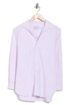 Frank & Eileen Joedy Boyfriend Cotton Button-up Shirt In Purple