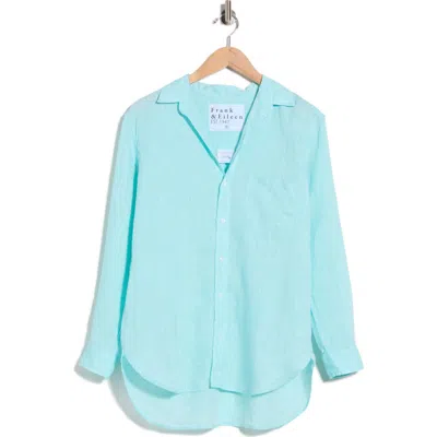 Frank & Eileen Joedy Boyfriend Cotton Button-up Shirt In Green