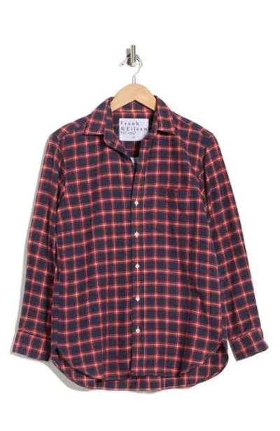 Frank & Eileen Joedy Cotton Button-up Shirt In Red