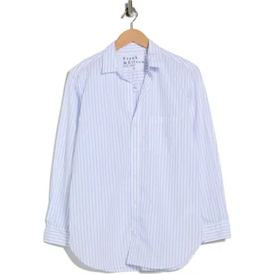 Frank & Eileen Joedy Relaxed Fit Stripe Button-up Shirt In Blue