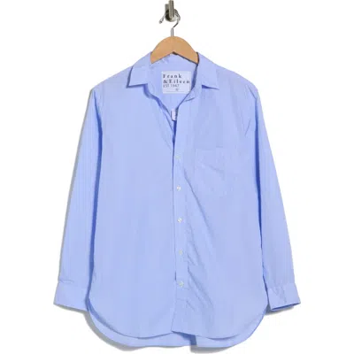 Frank & Eileen Joedy Relaxed Fit Stripe Button-up Shirt In Blue