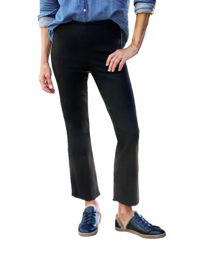 Frank & Eileen Killian Illusion Crop Flare Pull On Pants In Black