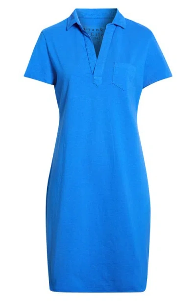 Frank & Eileen Lauren Cotton Polo Dress In Blue