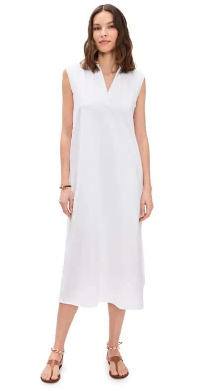 Frank & Eileen Lily Sleeveless Polo Dress White