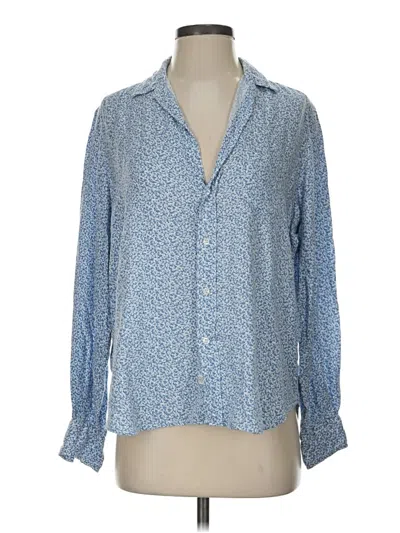 Pre-owned Frank & Eileen Long Sleeve Blouse In Blue