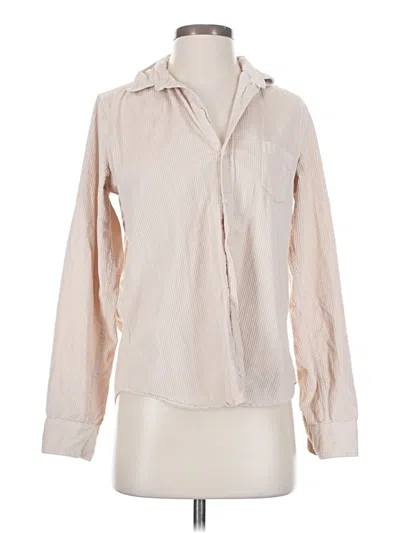 Pre-owned Frank & Eileen Long Sleeve Blouse In Brown