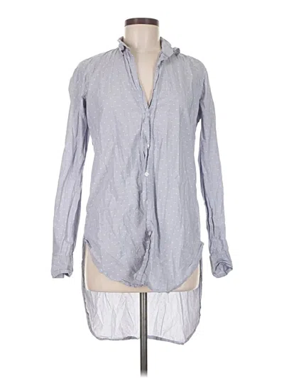 Pre-owned Frank & Eileen Long Sleeve Blouse In Gray