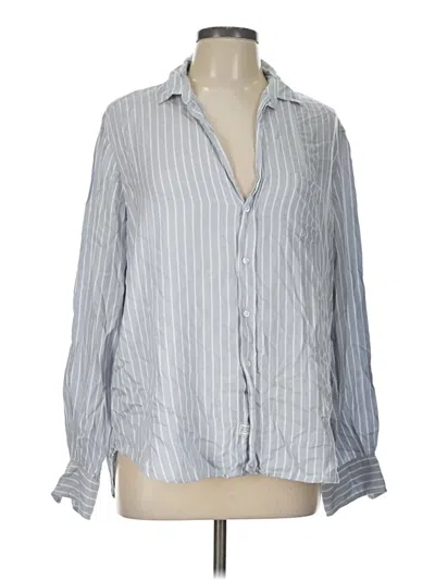 Pre-owned Frank & Eileen Long Sleeve Blouse In Gray