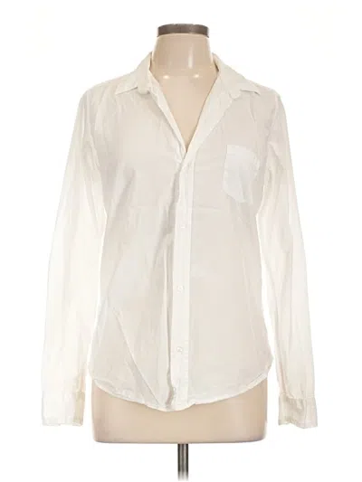 Pre-owned Frank & Eileen Long Sleeve Blouse In Ivory