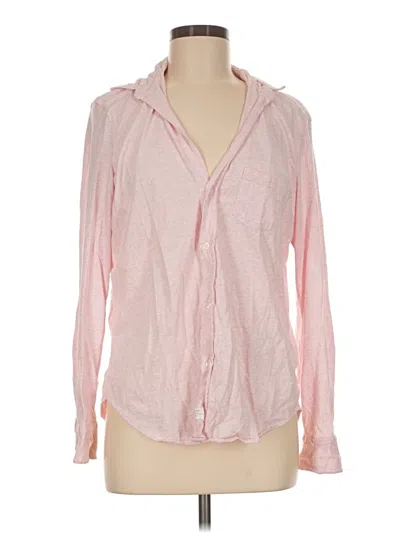 Pre-owned Frank & Eileen Long Sleeve Blouse In Pink