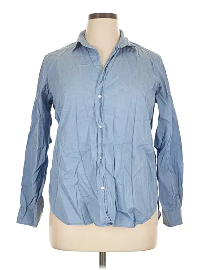 Pre-owned Frank & Eileen Long Sleeve Button Down Shirt In Blue