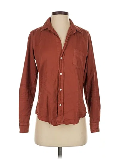 Pre-owned Frank & Eileen Long Sleeve Button Down Shirt In Brown