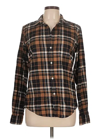 Pre-owned Frank & Eileen Long Sleeve Button Down Shirt In Brown