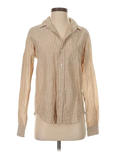 Pre-owned Frank & Eileen Long Sleeve Button Down Shirt In Brown