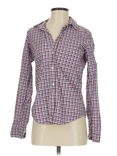 Pre-owned Frank & Eileen Long Sleeve Button Down Shirt In Burgundy