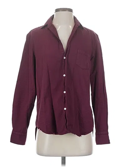 Pre-owned Frank & Eileen Long Sleeve Button Down Shirt In Burgundy