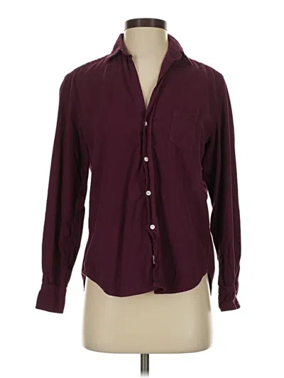 Pre-owned Frank & Eileen Long Sleeve Button Down Shirt In Burgundy