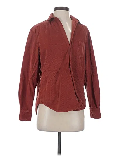 Pre-owned Frank & Eileen Long Sleeve Button Down Shirt In Burgundy