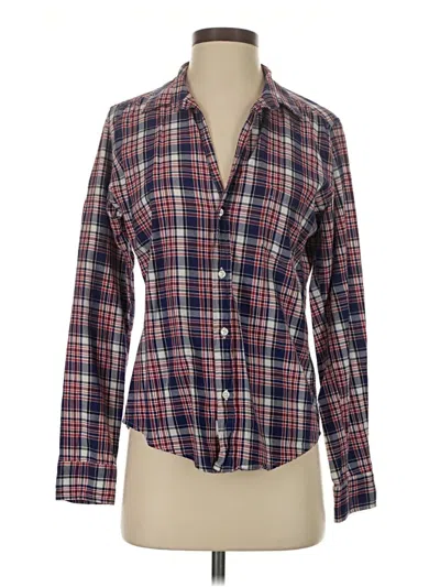 Pre-owned Frank & Eileen Long Sleeve Button Down Shirt In Burgundy