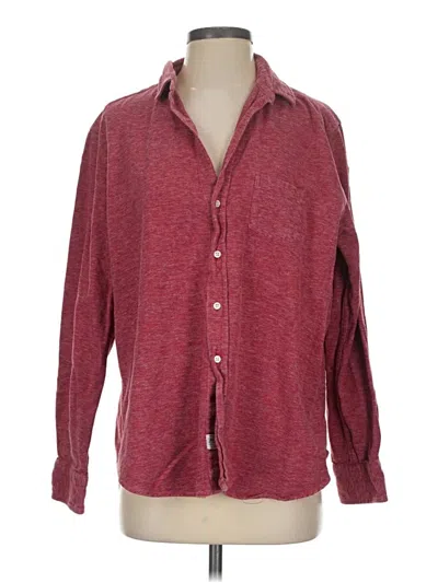 Pre-owned Frank & Eileen Long Sleeve Button Down Shirt In Burgundy