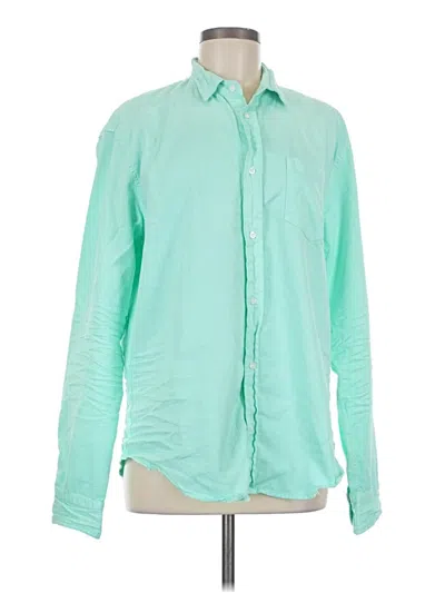Pre-owned Frank & Eileen Long Sleeve Button Down Shirt In Green