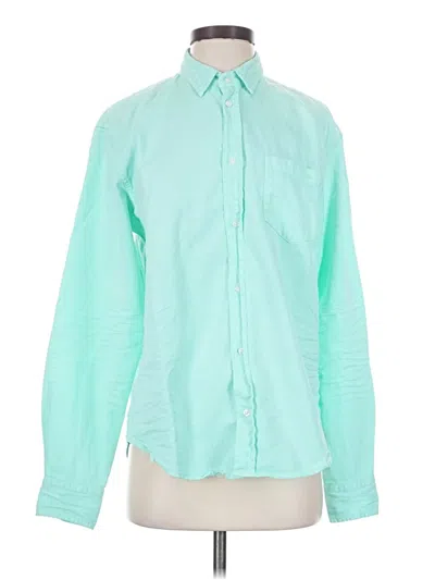 Pre-owned Frank & Eileen Long Sleeve Button Down Shirt In Green