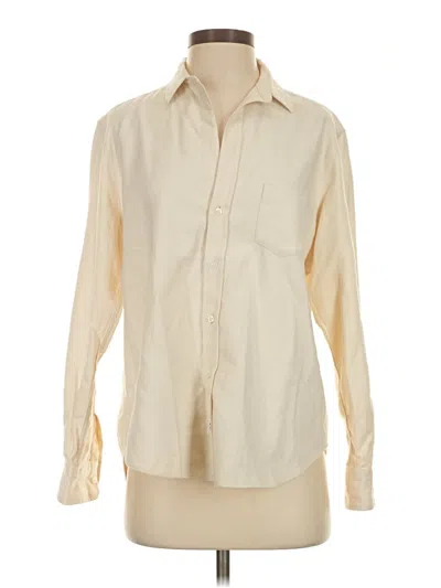 Pre-owned Frank & Eileen Long Sleeve Button Down Shirt In Ivory
