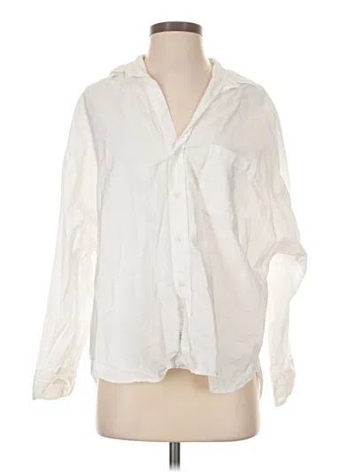 Pre-owned Frank & Eileen Long Sleeve Button Down Shirt In Ivory