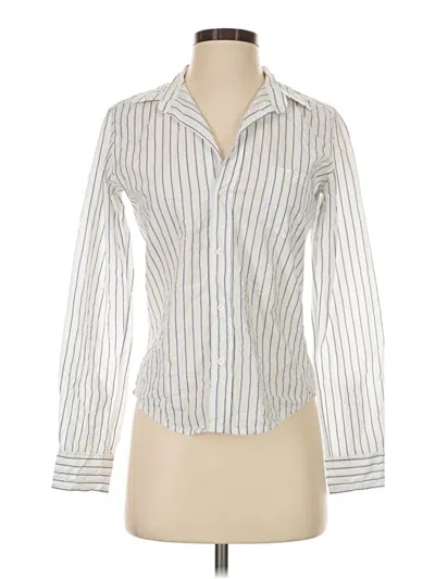 Pre-owned Frank & Eileen Long Sleeve Button Down Shirt In Ivory