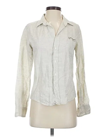 Pre-owned Frank & Eileen Long Sleeve Button Down Shirt In Ivory