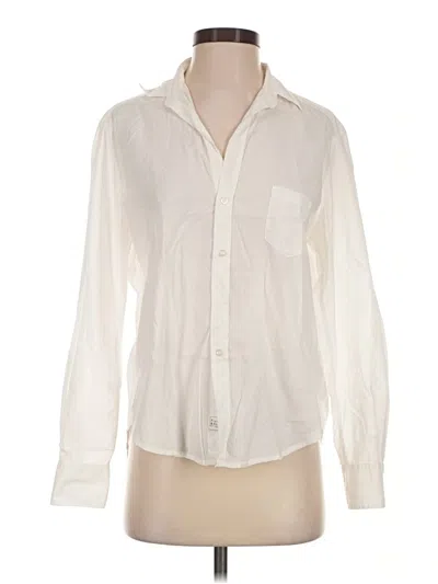 Pre-owned Frank & Eileen Long Sleeve Button Down Shirt In Ivory